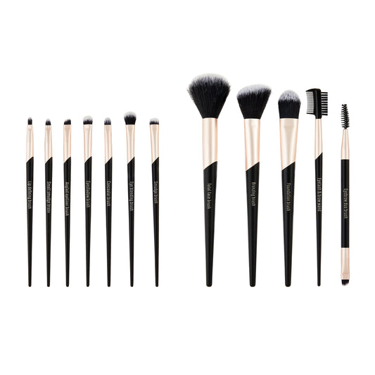 Walmart Face & Eye Makeup & Cosmetic Brush Set, Black, 12 Piece