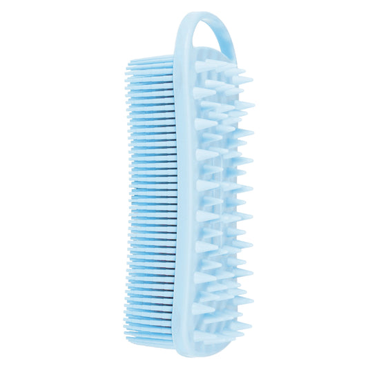 Unique Bargains Silicone Body Scrubber 2 in 1 Blue