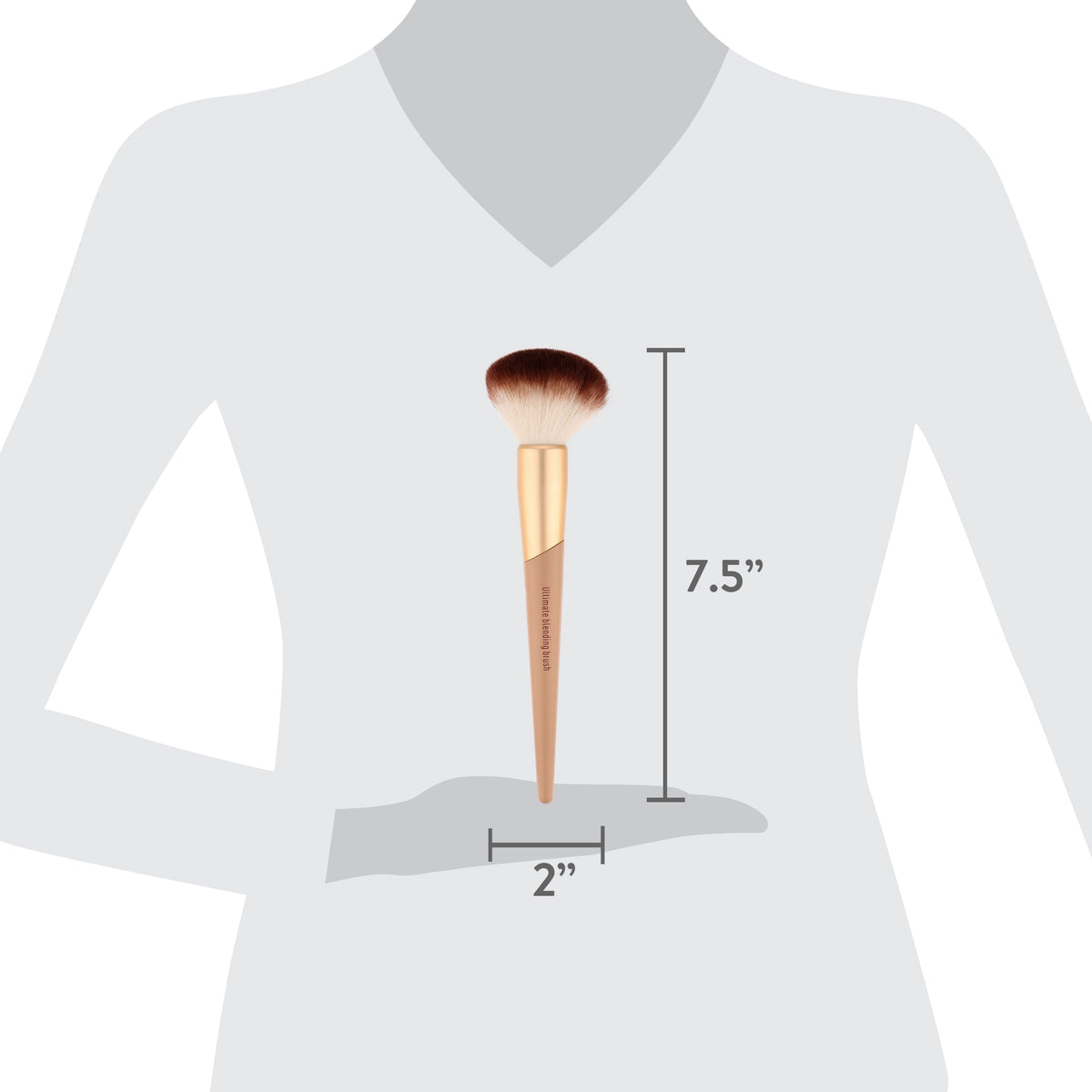 Walmart 6 Piece Foundation Makeup & Cosmetic Brush Set, Gold